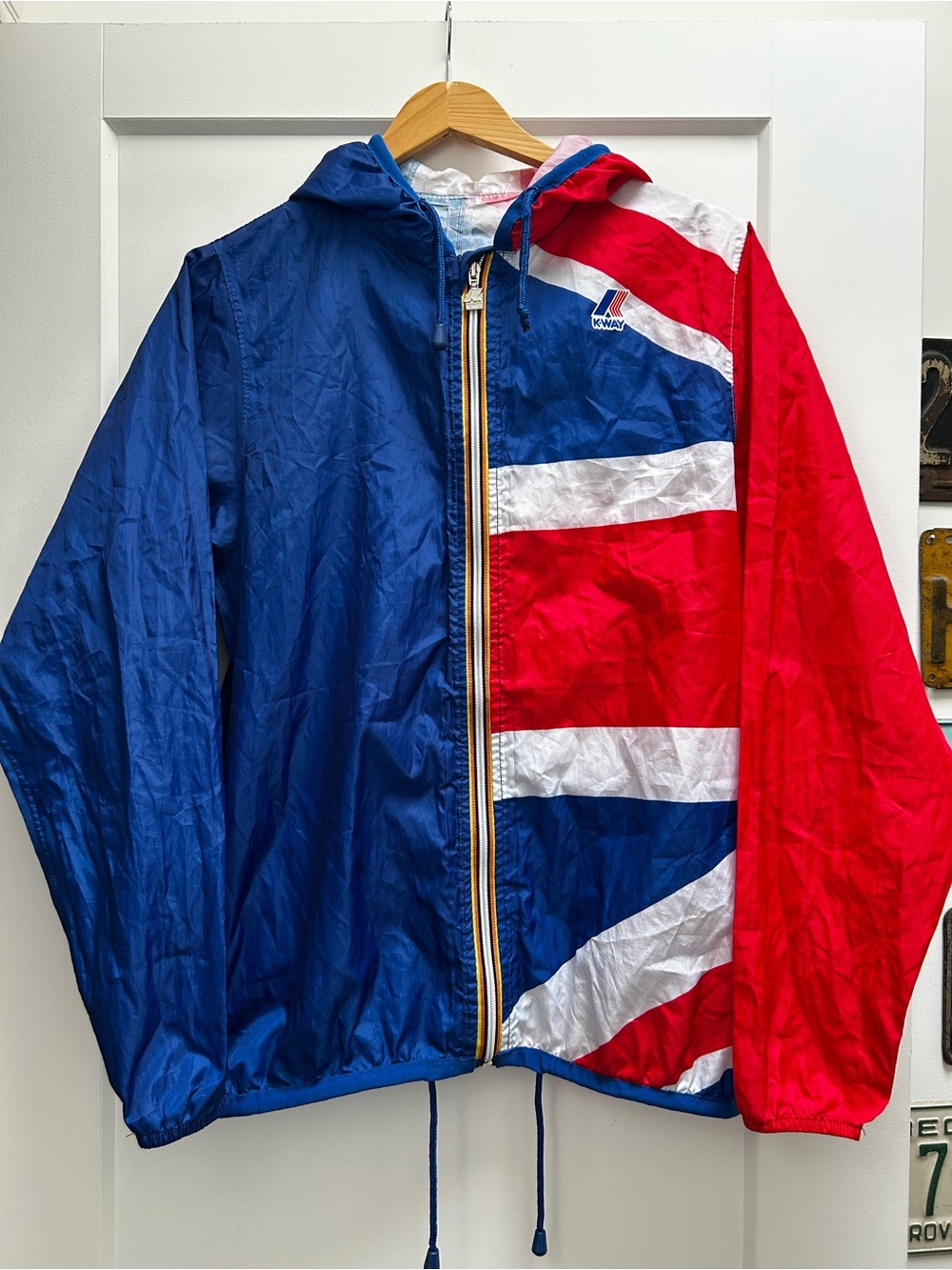 Manteau coupe-vent K-Way motif drapeau Britannique